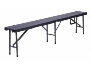 Лавка складана Джилі 180/90*25*43 пластик Rattan Black