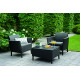 Набір меблів (2 стільці та стіл) Salemo balcony set сірий