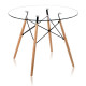 Стол Имз Eames диаметр 80 см прорачное стекло