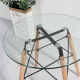 Стол Имз Eames диаметр 80 см прорачное стекло