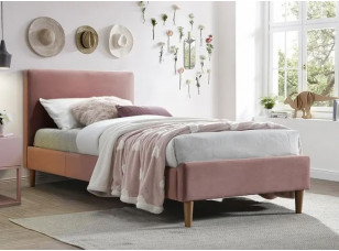 Ліжко Acoma Velvet 90*200 антична троянда/дуб