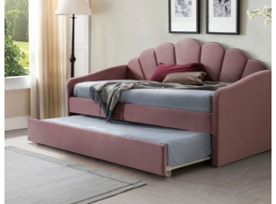 Ліжко Bella Velvet 90х200 античний рожевий