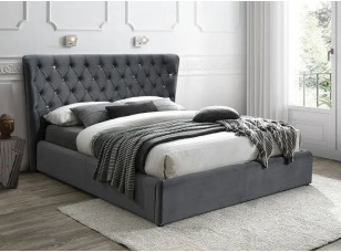 Ліжко Carven Velvet 160*200 сірий