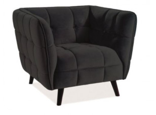 Кресло Castello Velvet 1 черный