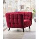 Кресло Castello Velvet 1 бордовый