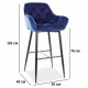 Барний стілець Cherry H-1 Velvet Bluvel 86 гранатовий