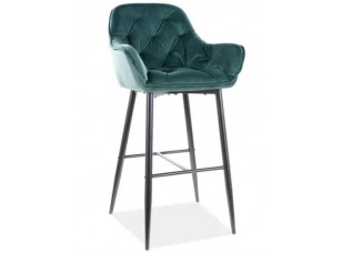 Барний стілець Cherry H-1 Velvet Bluvel 78 зелений