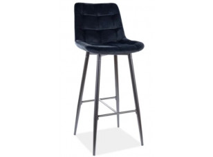 Барний стілець Signal Chic H-1 Velvet Bluvel 19 - czarny чорний