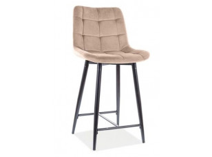 Напівбарний стілець Signal CHIC H-2 VELVET BLUVEL 28 бежевий