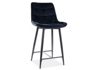 Напівбарний стілець Signal CHIC H-2 VELVET BLUVEL 19 чорний