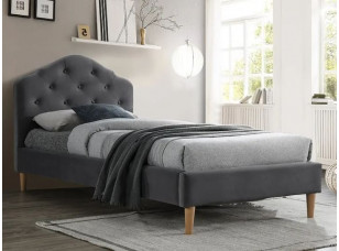 Ліжко Chloe Velvet 90*200 сірий