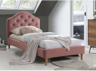 Ліжко Chloe Velvet 90*200 антична троянда