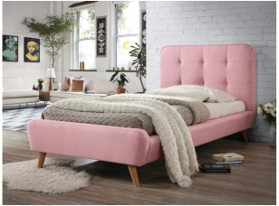 Ліжко TIFFANY 90*200/TAP.58 рожеве