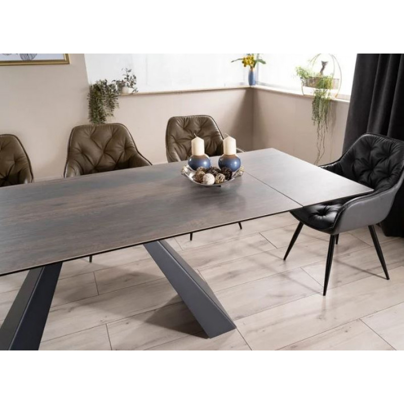 Стіл керамічний Signal Salvadore Ceramic 160(240)*90 см drewna/czarny mat
