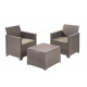 Набір меблів Emma balcony set, стіл-скринька, бежевий