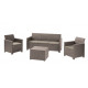Набір меблів Emma 3 seater set, стіл-скринька, бежевий
