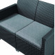 Набір меблів Emma 2 seater set, стіл-скриня, сірий