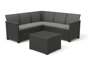 Набір меблів Emma 5 seater Corner, сірий